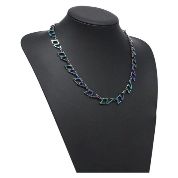 LOUIS VUITTON Collier LV Links Necklace metal Green M68909 LV Auth 127721M - Picture 1 of 12
